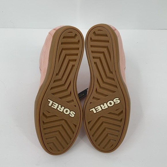 Sorel Out n About hidden wedge ankle boot sneaker pink suede platform new 9 - Picture 7 of 7